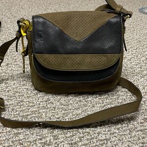 Fossil Black and Brown Crossbody Bag